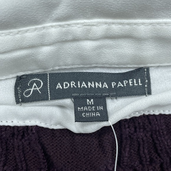 Adrianna Papell Women's M Sweater Vest Purple Viscose Blend e0006 - Picture 2 of 8